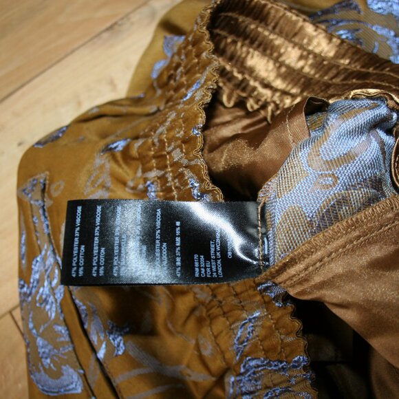 Anthropologie Cargo/Balloon Pant Blue Flower Motif Size M - Picture 4 of 12